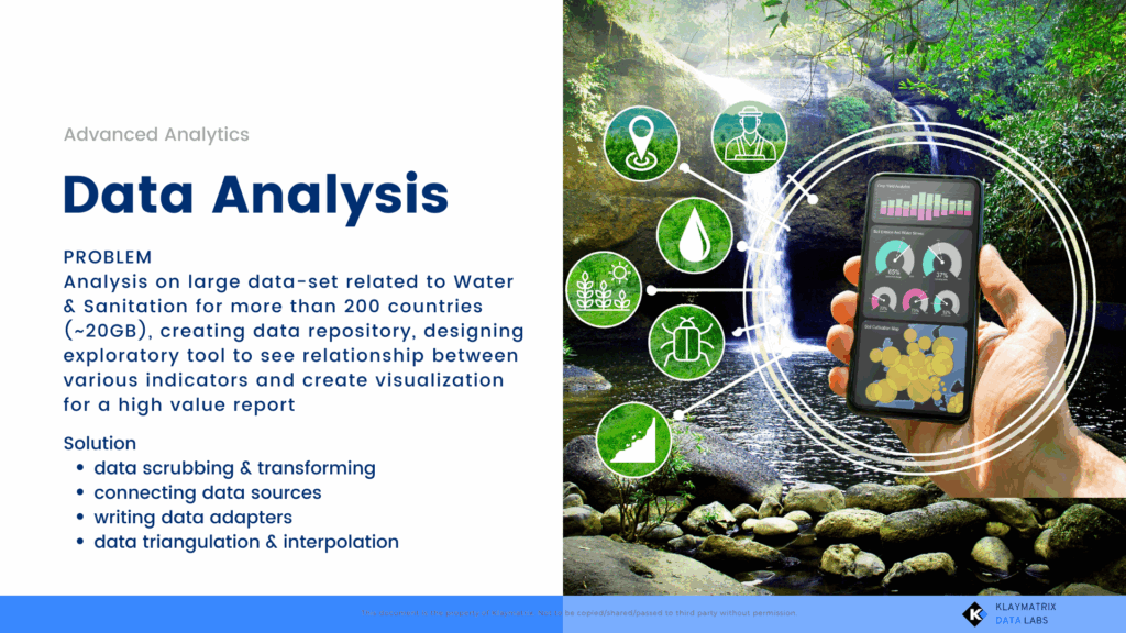 Data analysis for water and sanitation